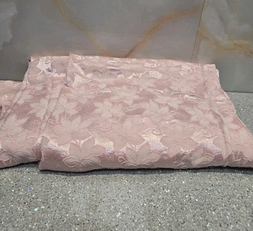 Blush pink floral jacquard - floral,