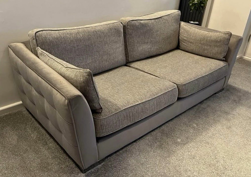 Dfs fabric sofa grey - fabric, grey,