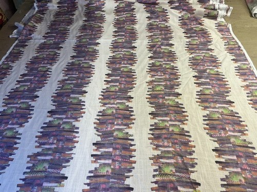 Chess viscose linen fabric - chess, viscose/linen