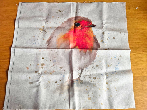 Robin bird print cushion - bird,