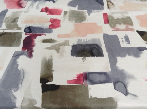 Abstract art linen fabric - abstract,
