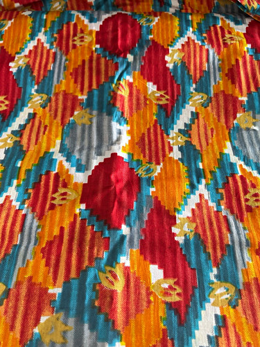 Multicolour geometric fabric - multicolour,