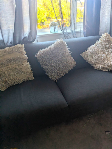 Dfs grey fabric - fabric, sofa